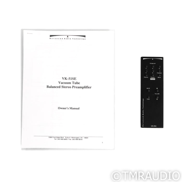 BAT VK-51SE Stereo Tube Preamplifier