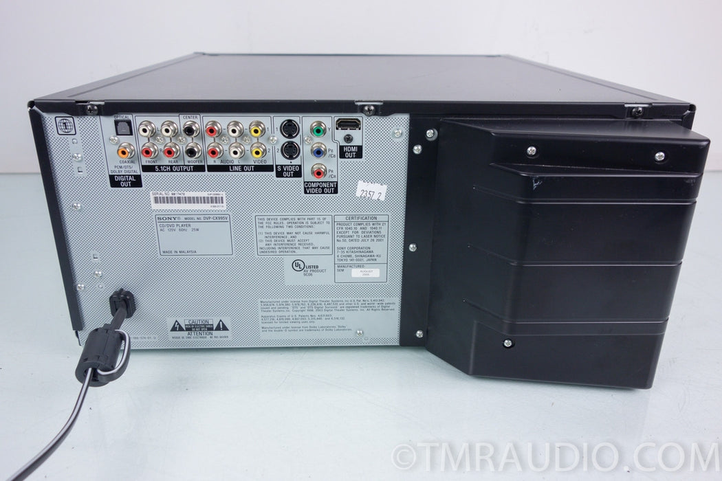 Sony DVP-CX995V 400 Disc CD / DVD Changer / Player