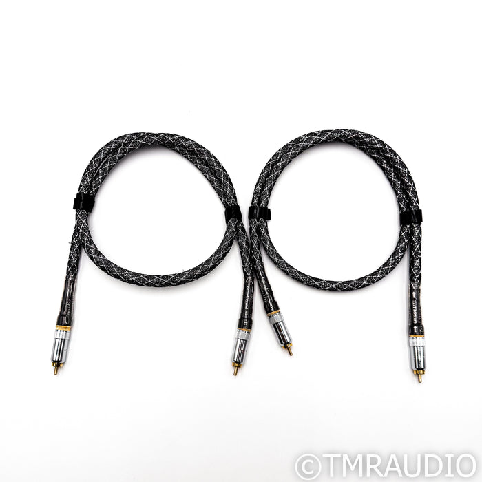 Acoustic Zen Absolute Zero Crystal Silver IC  RCA Cables; 1m Pair Interconnects