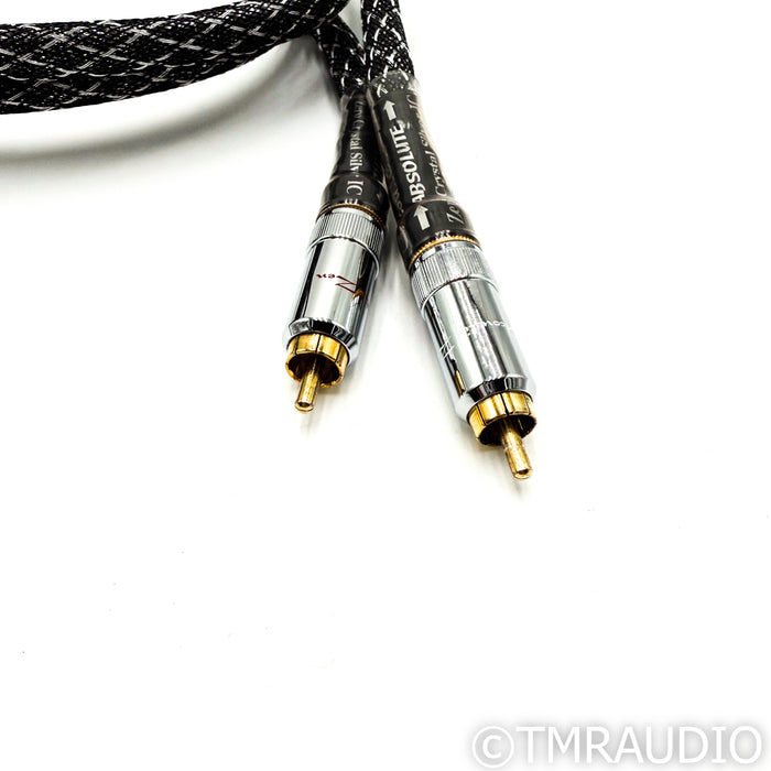 Acoustic Zen Absolute Zero Crystal Silver IC  RCA Cables; 1m Pair Interconnects