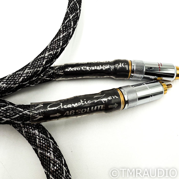 Acoustic Zen Absolute Zero Crystal Silver IC  RCA Cables; 1m Pair Interconnects