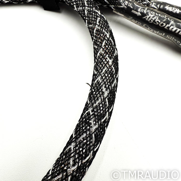 Acoustic Zen Absolute Zero Crystal Silver IC  RCA Cables; 1m Pair Interconnects