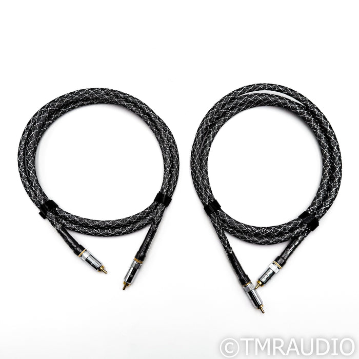 Acoustic Zen Absolute Zero Crystal Silver IC RCA Cables; 2m Pair Interconnects