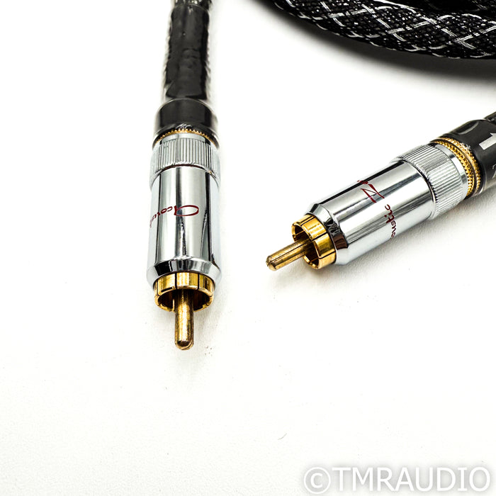 Acoustic Zen Absolute Zero Crystal Silver IC RCA Cables; 2m Pair Interconnects