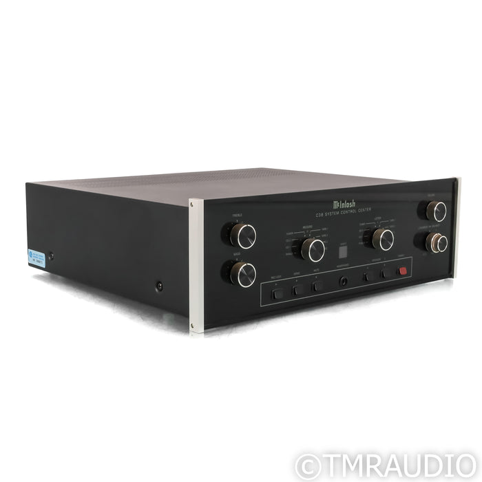 McIntosh C38 Stereo Preamplifier w/ Walnut Cabinet; MM Phono