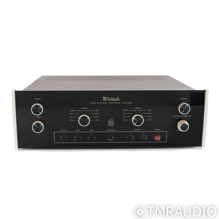 McIntosh C38 Stereo Preamplifier w/ Walnut Cabinet; MM Phono