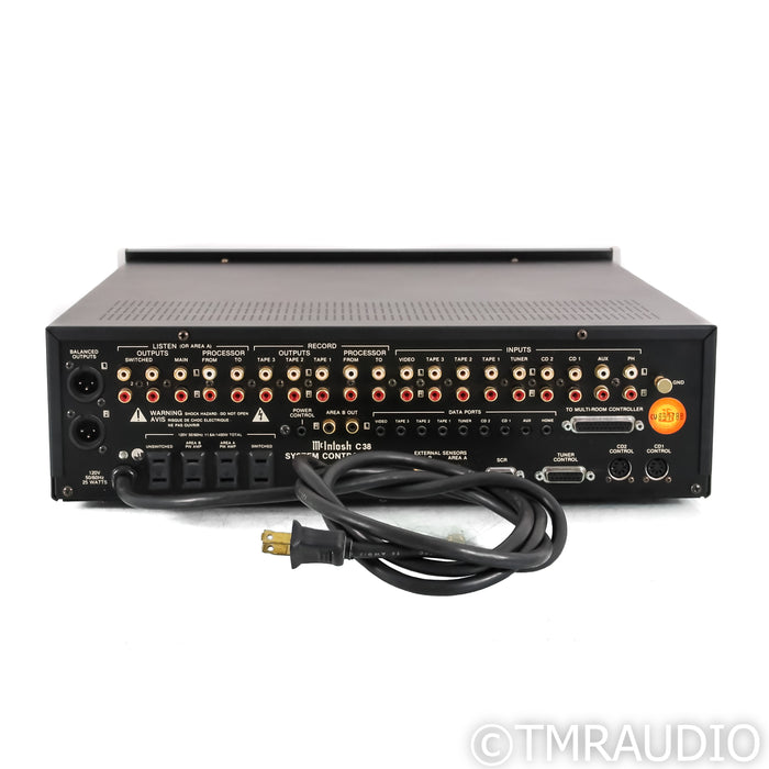 McIntosh C38 Stereo Preamplifier w/ Walnut Cabinet; MM Phono