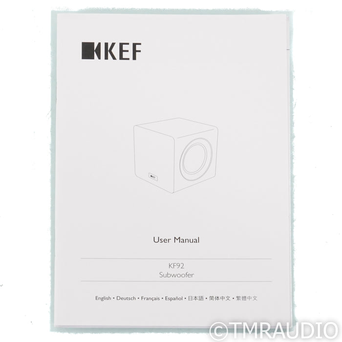 KEF KF92 9" Powered Subwoofer; Gloss Black