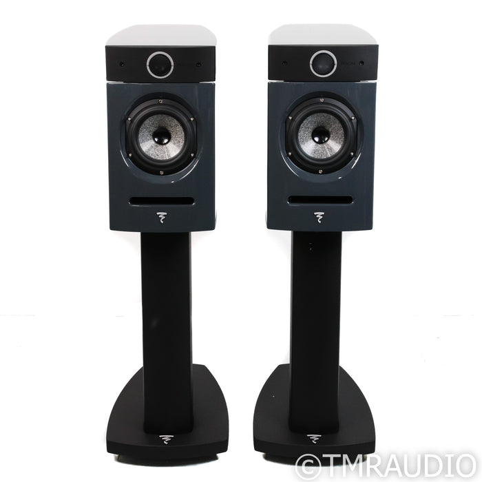 Focal Diablo Utopia Colour Evo Bookshelf Speakers; Ash Gray Pair; Stands (Used)