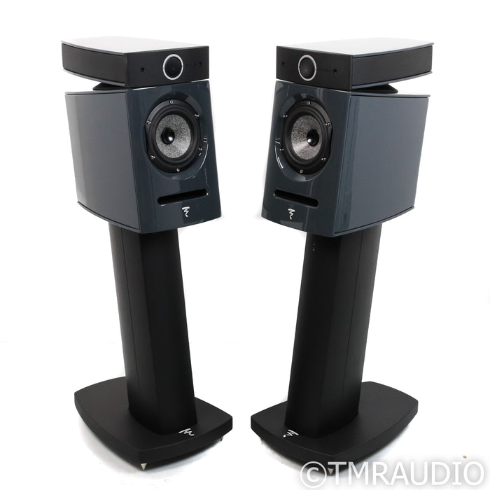 Focal Diablo Utopia Colour Evo Bookshelf Speakers; Ash Gray Pair; Stands (Used)