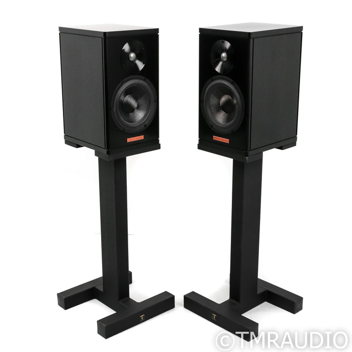 Magico A1 Bookshelf Speakers; Black Aluminum Pair w/ Sound Anchors Stands