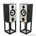 Mission 770 Bookshelf Speakers; Black Oak Pair w/ Stands