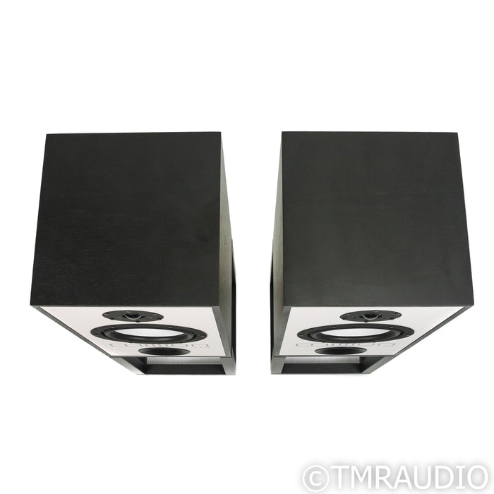 Mission 770 Bookshelf Speakers; Black Oak Pair w/ Stands