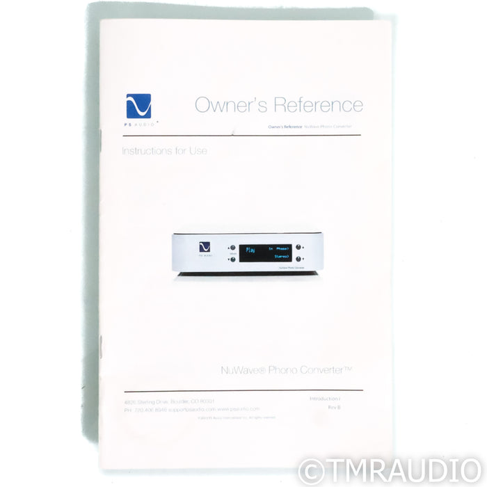 PS Audio NuWave Phono Converter MM / MC Phono Preamplifier; A/D Converter
