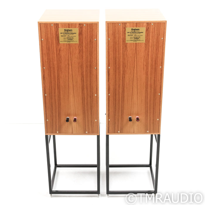 Graham Audio LS8/1 Derek Hughes SE Bookshelf Speakers with Stands; Teak Pair