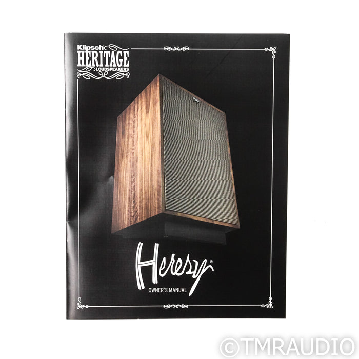 Klipsch Heresy IV Floorstanding Speakers; American Walnut Pair