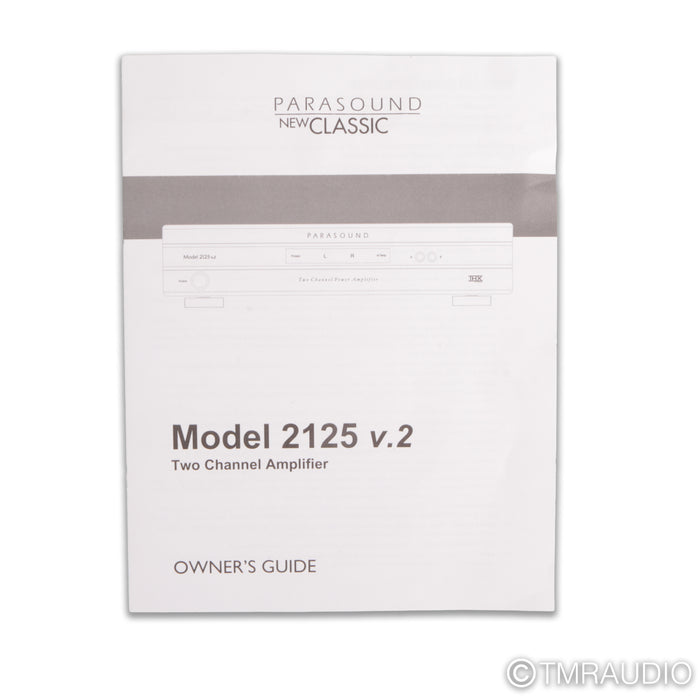 Parasound NewClassic 2125 v.2 Stereo Power Amplifier