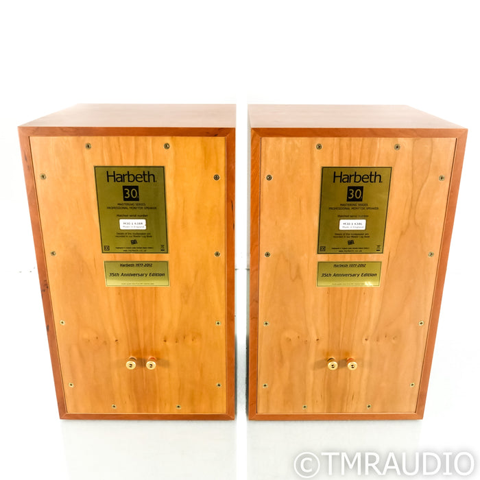 Harbeth 30.1 35th Anniversary Edition Bookshelf Speakers; Cherry Pair