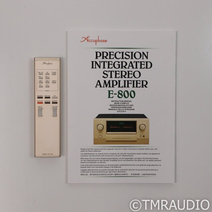 Accuphase E-800 Stereo Integrated Amplifier
