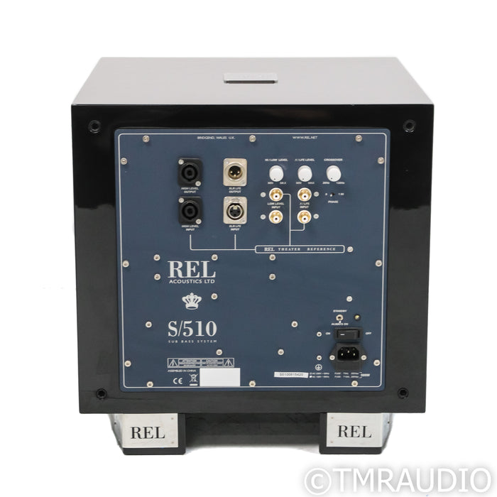 REL Acoustics S/510 10" Powered Subwoofer; Piano Black