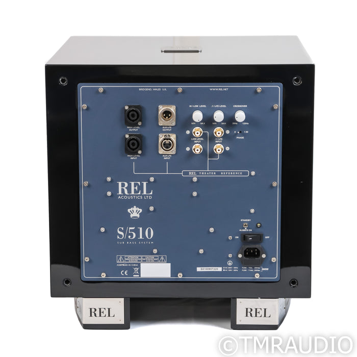 REL Acoustics S/510 10" Powered Subwoofer; Piano Black