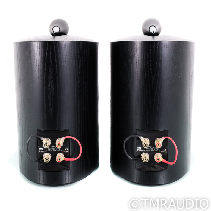 Bowers & Wilkins Nautilus 805 Bookshelf Speakers; Black Ash Pair