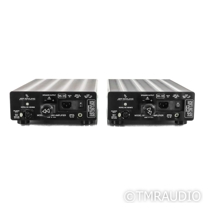 Jeff Rowland Design 501 Monoblock Power Amplifiers; Pair