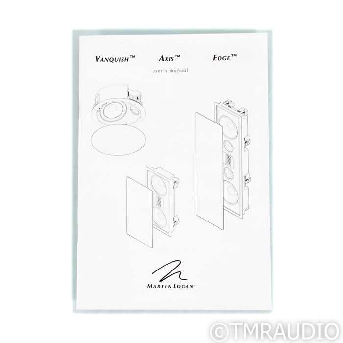 Martin Logan Axis In-Wall Speaker; Single