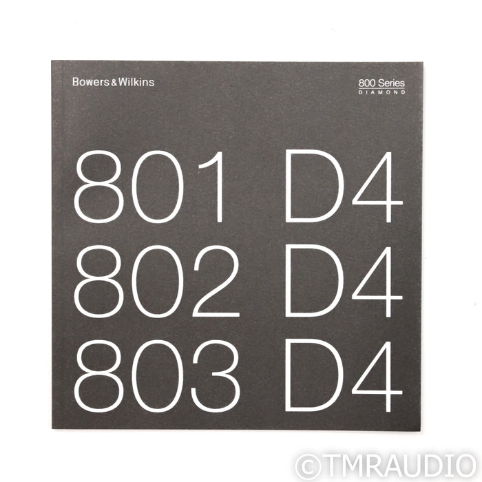 Bowers & Wilkins 803 D4 Floorstanding Speakers; Black Pair