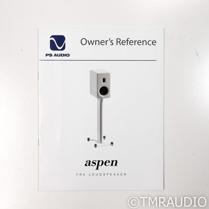 PS Audio Aspen FR5 Bookshelf Speakers; Satin White Pair w/ Stands