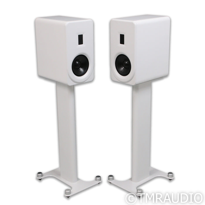PS Audio Aspen FR5 Bookshelf Speakers; Satin White Pair w/ Stands