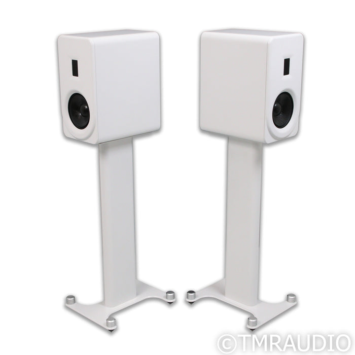 PS Audio Aspen FR5 Bookshelf Speakers; Satin White Pair w/ Stands
