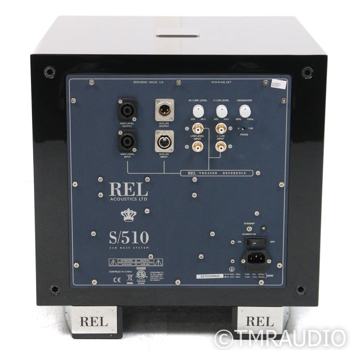 REL Acoustics S/510 10" Powered Subwoofer; Piano Black