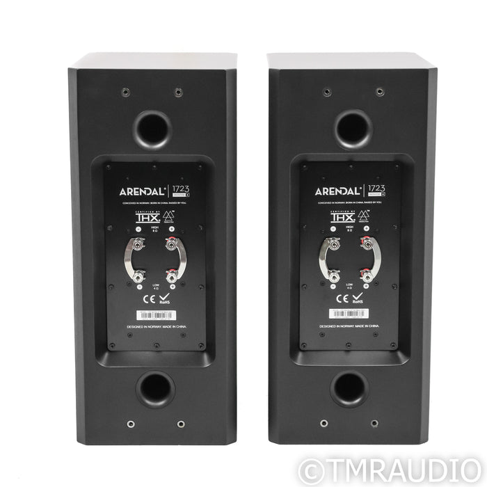 Arendal 1723 Monitor S THX Bookshelf Speakers; Black Satin Pair