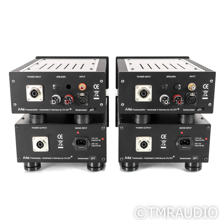 Valvet A4e Monoblock Power Amplifiers with Power Supplies; Pair