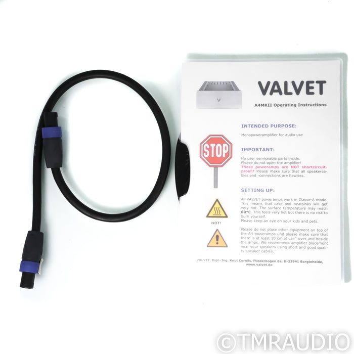 Valvet A4e Monoblock Power Amplifiers with Power Supplies; Pair