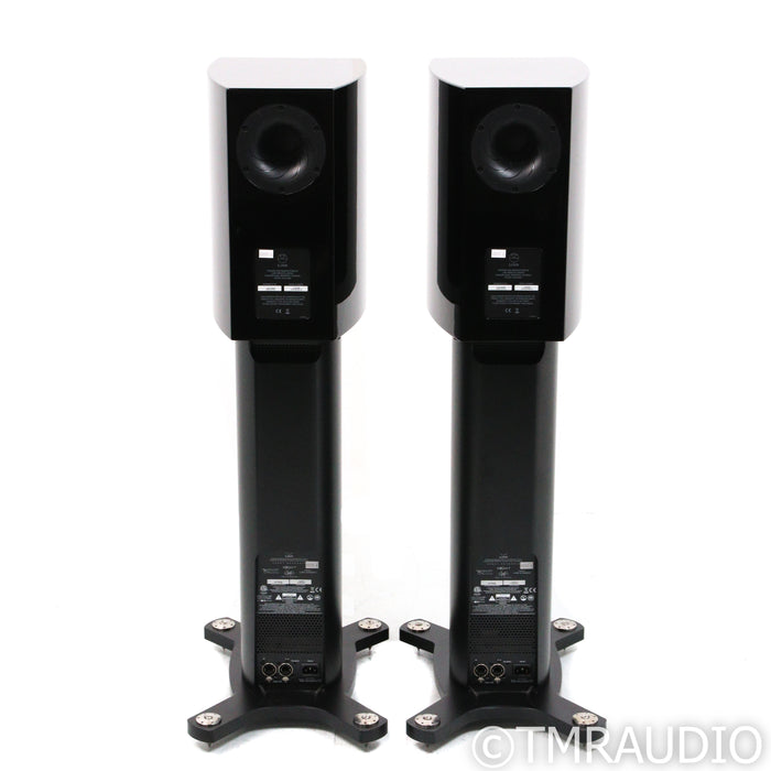 Linn Exakt Akudorik Active Bookshelf Speakers w/ Active Stands; Black Pair
