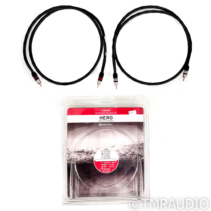Kimber Kable Hero RCA Cables; 1m Pair Interconnects
