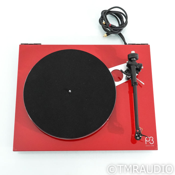 Rega Planar 3 Belt Drive Turntable Red w/ Ania MC Cartridge; Neo PSU MkII