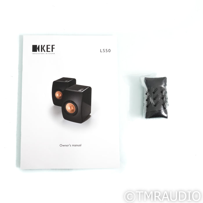 KEF LS50 Bookshelf Speakers; White Pair