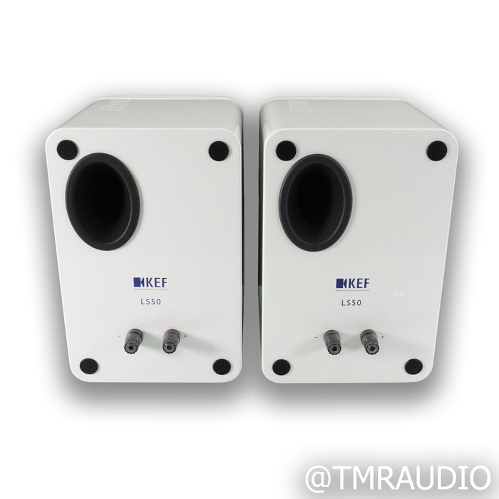 KEF LS50 Bookshelf Speakers; White Pair