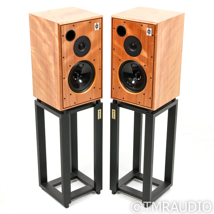 Harbeth 30.2 XD Bookshelf Speakers; Okoume Pair w/ Ton Trager Stands (Warranty)