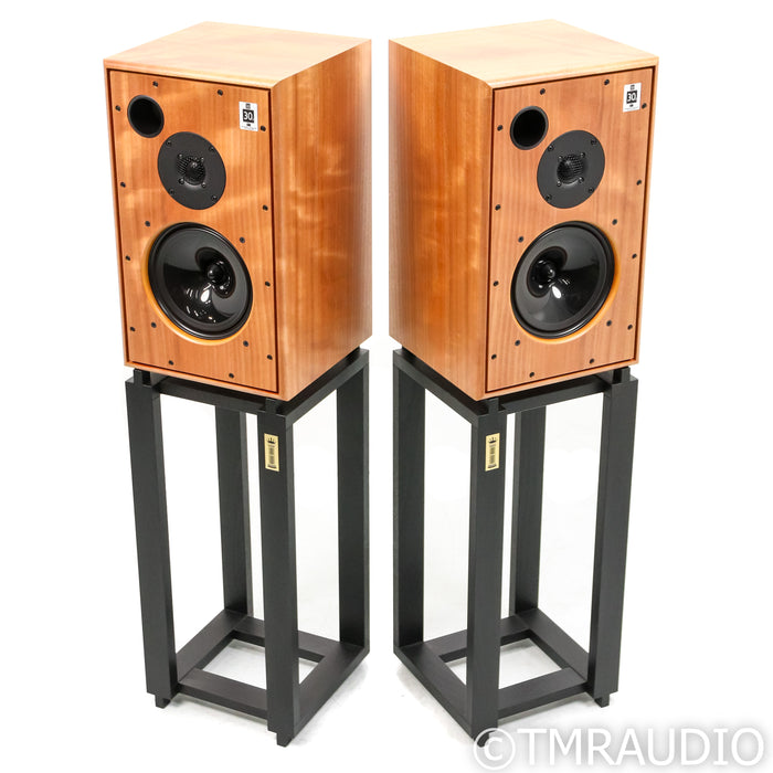 Harbeth 30.2 XD Bookshelf Speakers; Okoume Pair w/ Ton Trager Stands (Warranty)