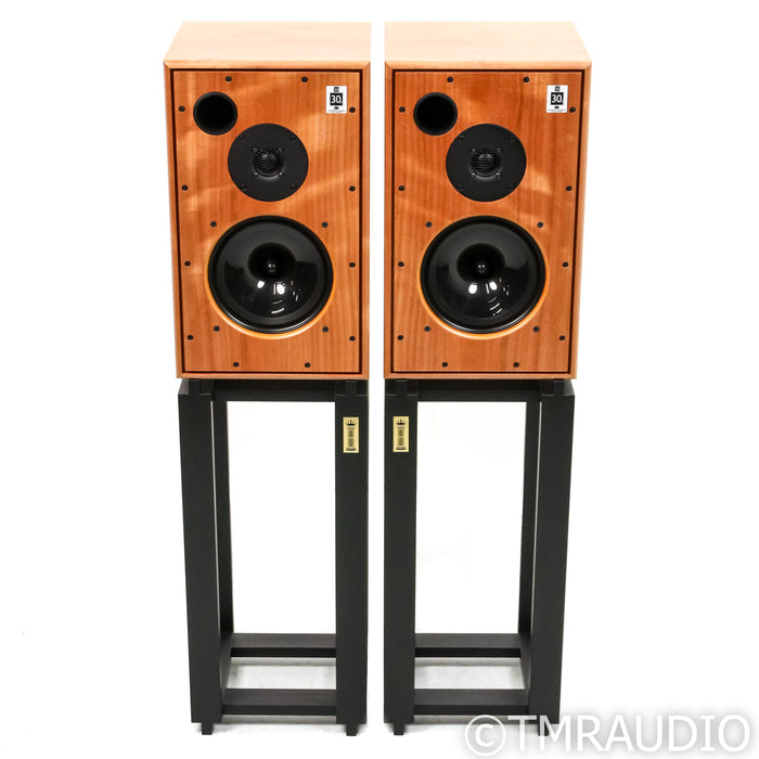 Harbeth 30.2 XD Bookshelf Speakers; Okoume Pair w/ Ton Trager Stands (Warranty)