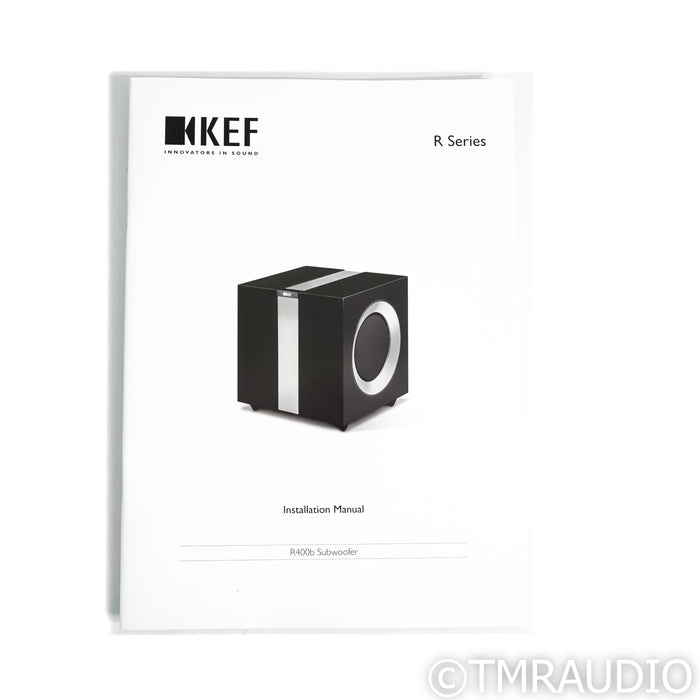 KEF R400b 9" Powered Subwoofer; Gloss Black