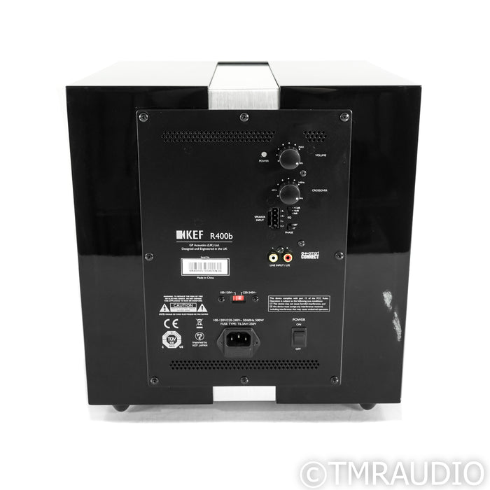 KEF R400b 9" Powered Subwoofer; Gloss Black