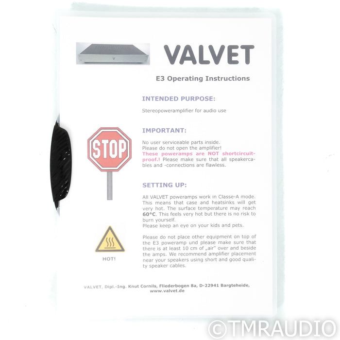Valvet E3 Stereo Power Amplifier