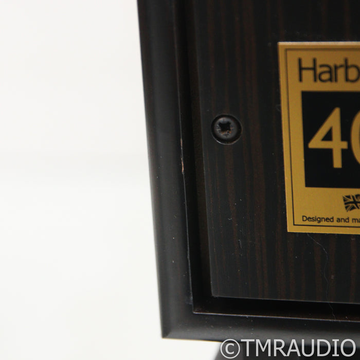 Harbeth Monitor 40.2 Speakers Bookshelf Speakers; Ebony Pair; Ton Trager Stands