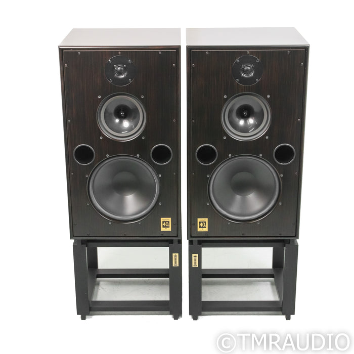 Harbeth Monitor 40.2 Speakers Bookshelf Speakers; Ebony Pair; Ton Trager Stands