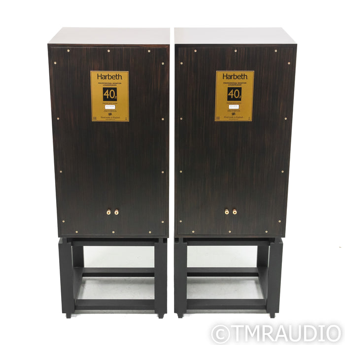 Harbeth Monitor 40.2 Speakers Bookshelf Speakers; Ebony Pair; Ton Trager Stands